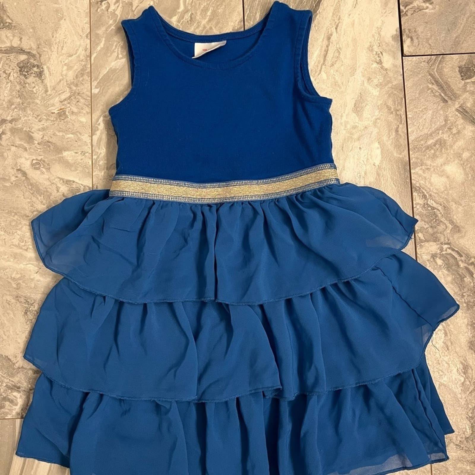 Ex Hanna Andersson BNWT Blue Rainbow Love Dress in French Terry Ex Hanna Andersson BNWT Blue Rainbow Love Dress in French Terry